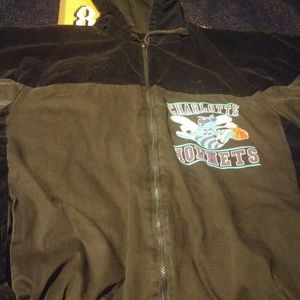 Vintage charlotte hornets suede jacket
